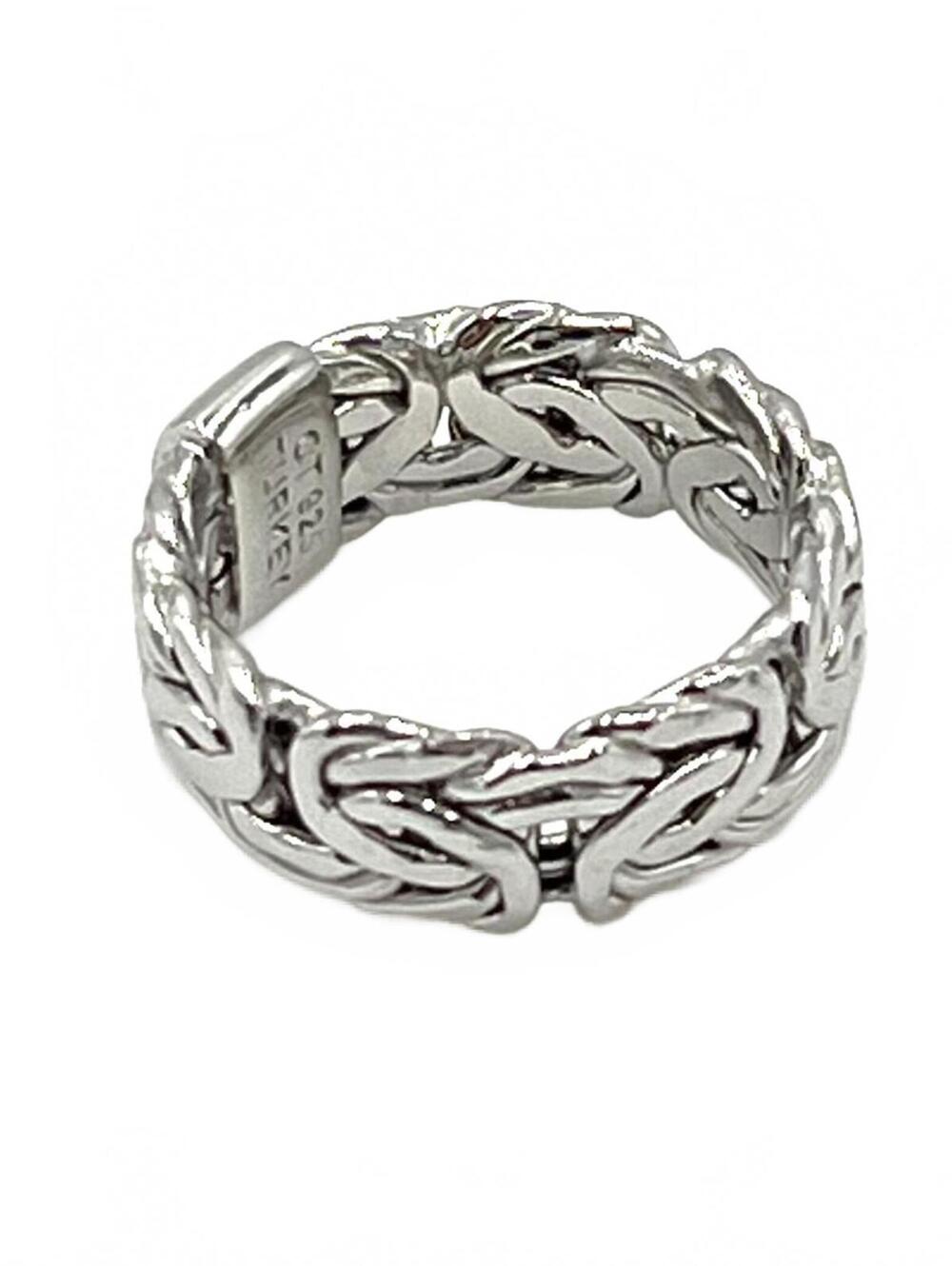OT Turkey Made Sterling Silver Crushed Byzantine-Style Ring